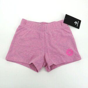 Girls Converse Pink Heather Shorts 6X With Logo NWT